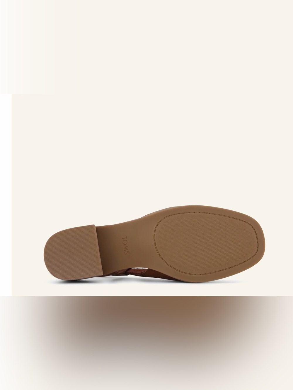 ๐ TOMS Women's Womens Jaclyn Slingback Heel Amber Brown Nubuck Leather - 8 NIB - Picture 3 of 6